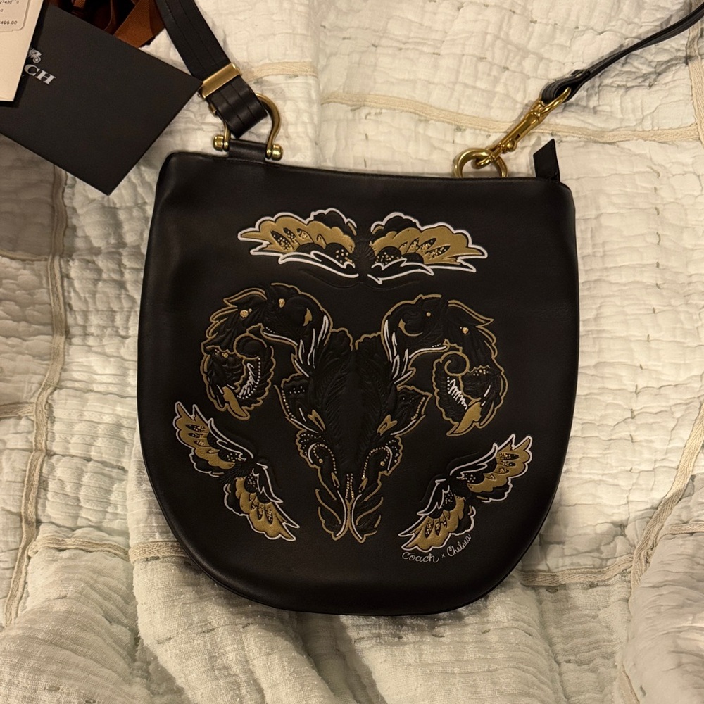 Coach Chelsea Champlain Bonnie Cashin Tattoo Sling Bag Black Kisslock